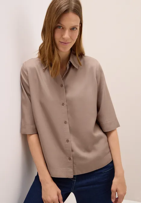 Lyocell Hemdbluse natural taupe