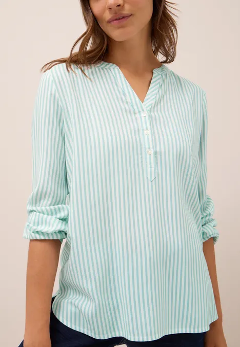 Gestreifte Tunika jewel green