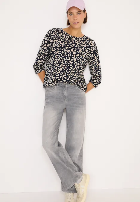 Gemusterte Bluse urban dark blue