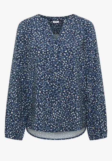Gemusterte Bluse urban dark blue