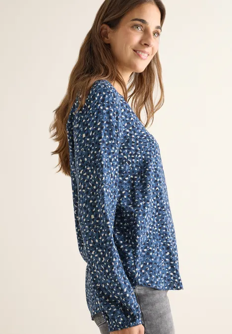 Gemusterte Bluse urban dark blue