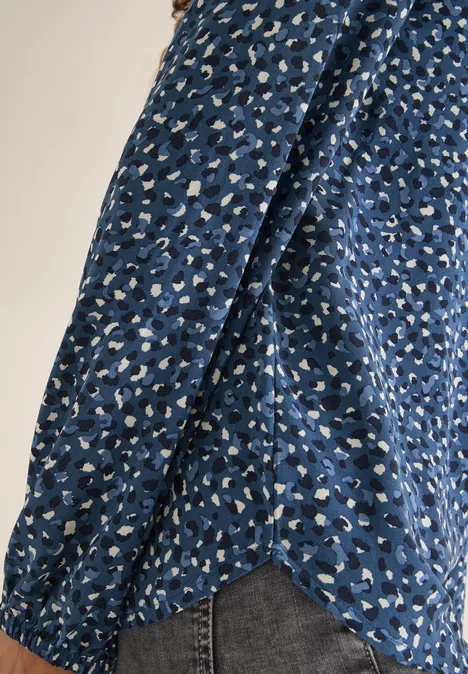 Gemusterte Bluse urban dark blue