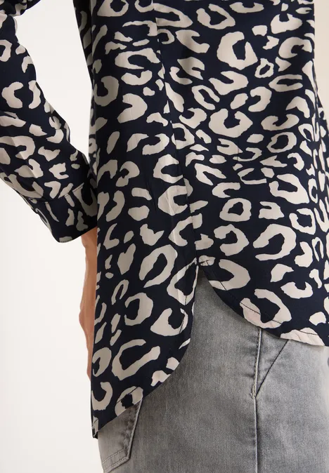 Gemusterte Bluse urban dark blue