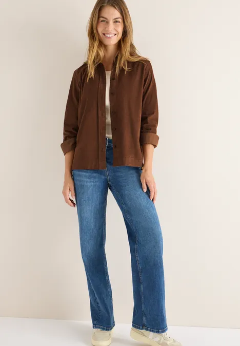 Cord Hemdbluse mocha caramel