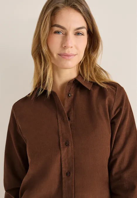 Cord Hemdbluse mocha caramel