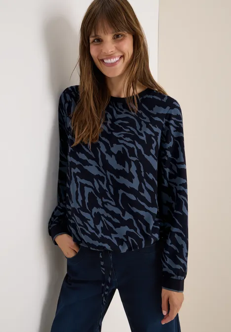 Bluse mit Tunnelzug urban dark blue