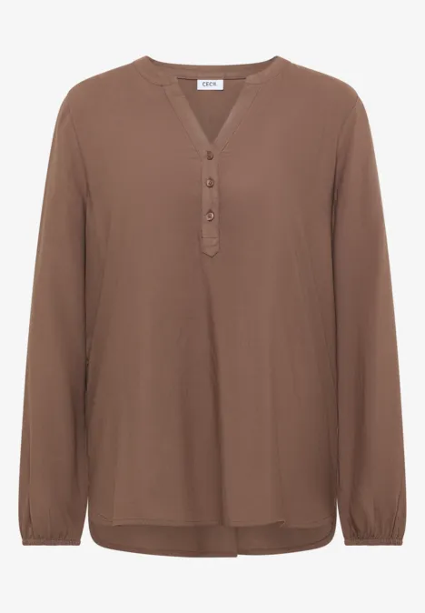 Tunika in Unifarbe cocoa taupe