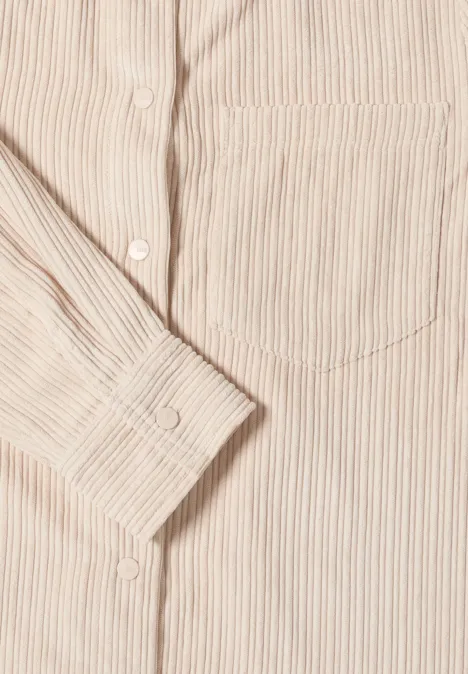 Cordhemdbluse oat milk beige