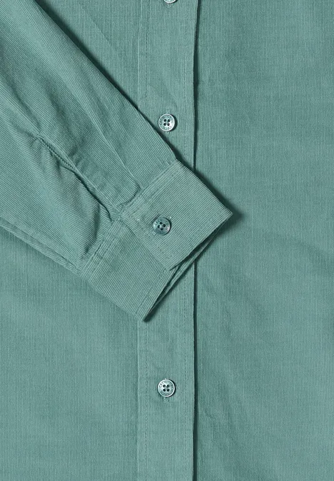 Cordhemdbluse jewel green