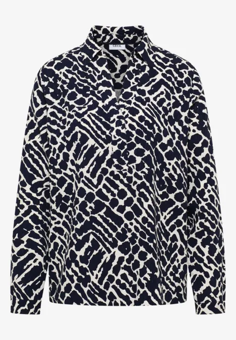 Gemusterte Bluse urban dark blue