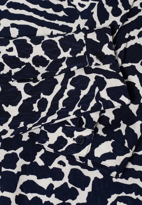 Gemusterte Bluse urban dark blue