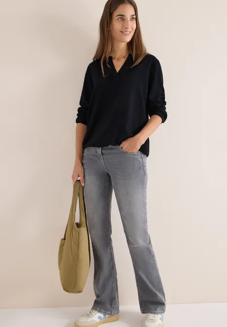 Bluse in Unifarbe Black
