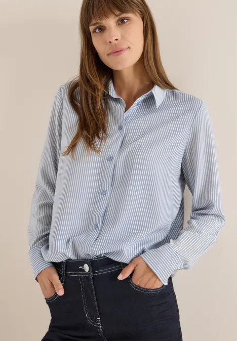 Gestreifte Longblouse blouse blue