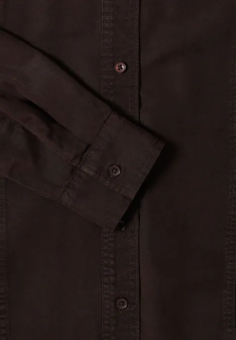 Colored Lyocell Hemdbluse tartufo brown