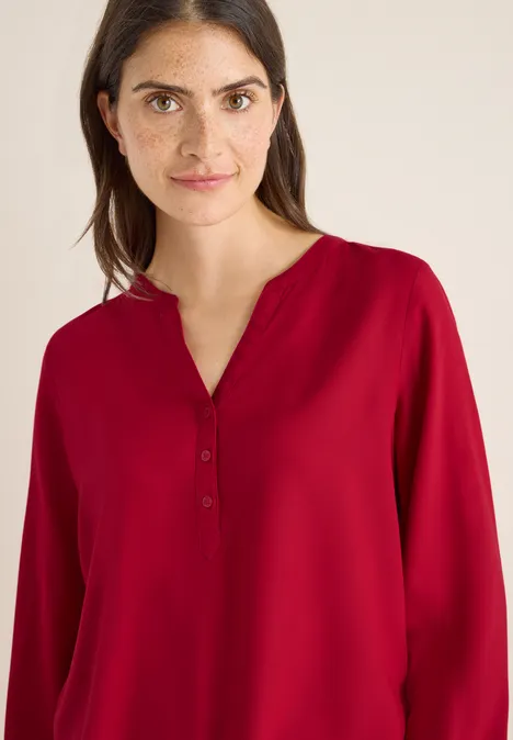 Blouse in effen kleur beaujolais red