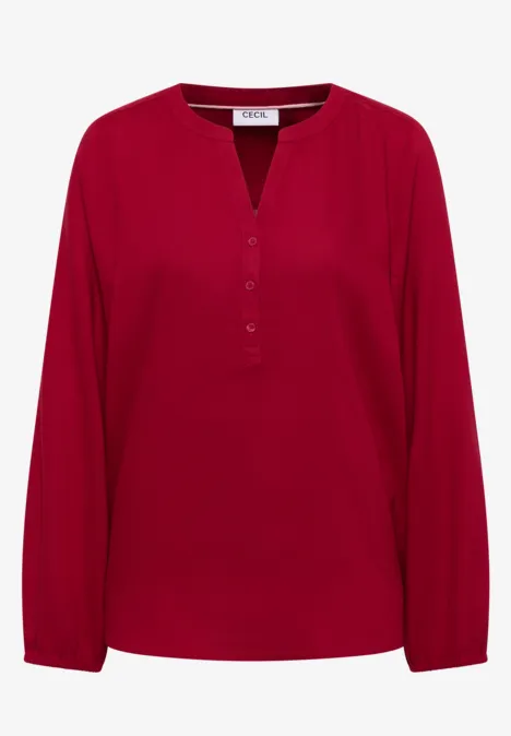 Blouse in effen kleur beaujolais red