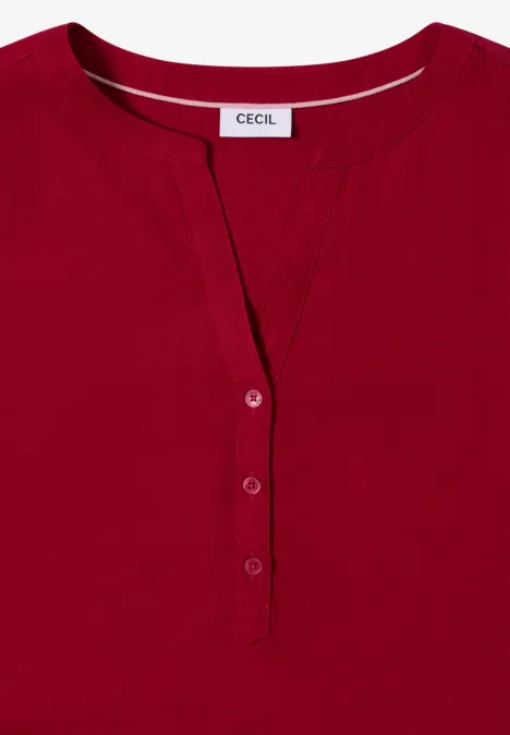 Blouse in effen kleur beaujolais red