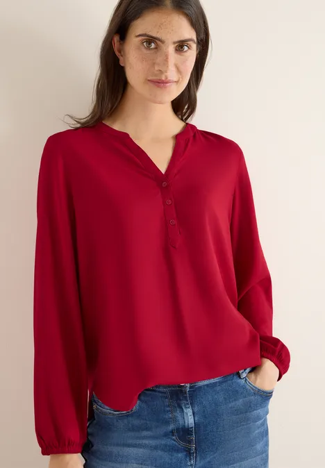 Blouse in effen kleur beaujolais red