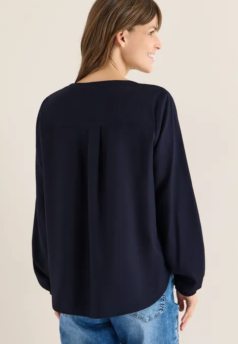 Bluse in Unifarbe urban dark blue Bluse in Unifarbe urban dark blue