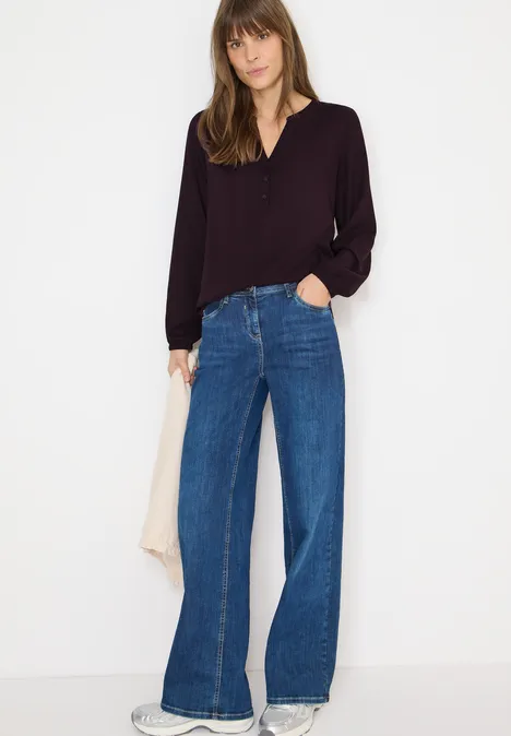 Bluse in Unifarbe eggplant red Bluse in Unifarbe eggplant red