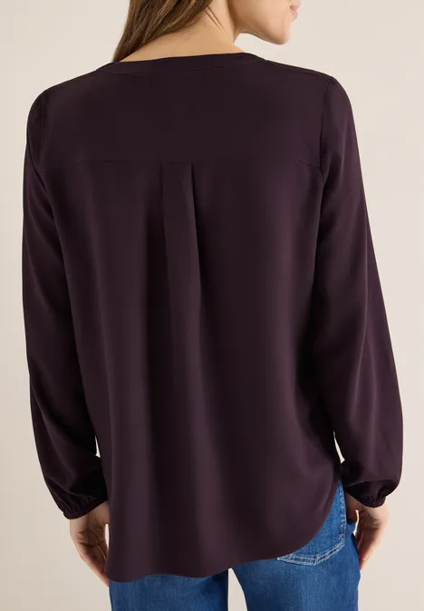 Bluse in Unifarbe eggplant red Bluse in Unifarbe eggplant red