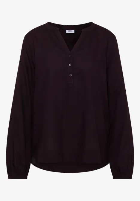 Bluse in Unifarbe eggplant red Bluse in Unifarbe eggplant red