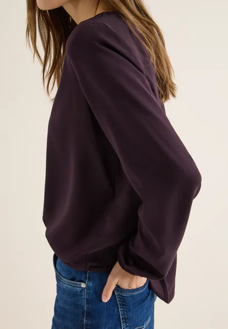 Bluse in Unifarbe eggplant red Bluse in Unifarbe eggplant red