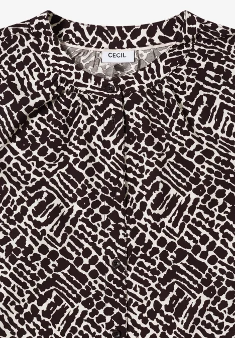 Gedessineerde blouse eggplant red