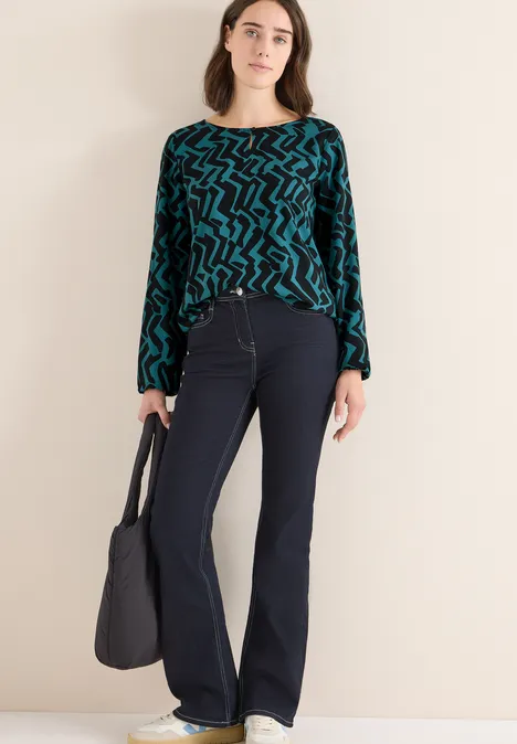 Blouse à motif graphique dark sea green