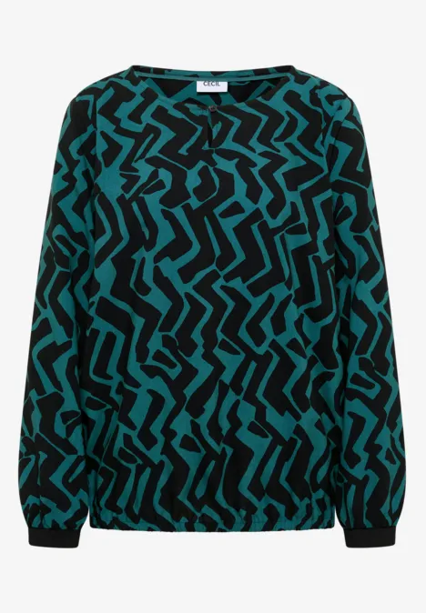 Blouse à motif graphique dark sea green
