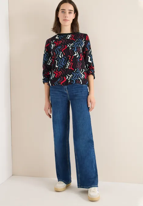 Print-Bluse mit Glitzer black multi Print-Bluse mit Glitzer black multi