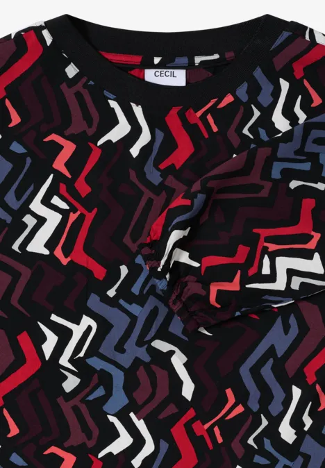 Print-Bluse mit Glitzer black multi Print-Bluse mit Glitzer black multi