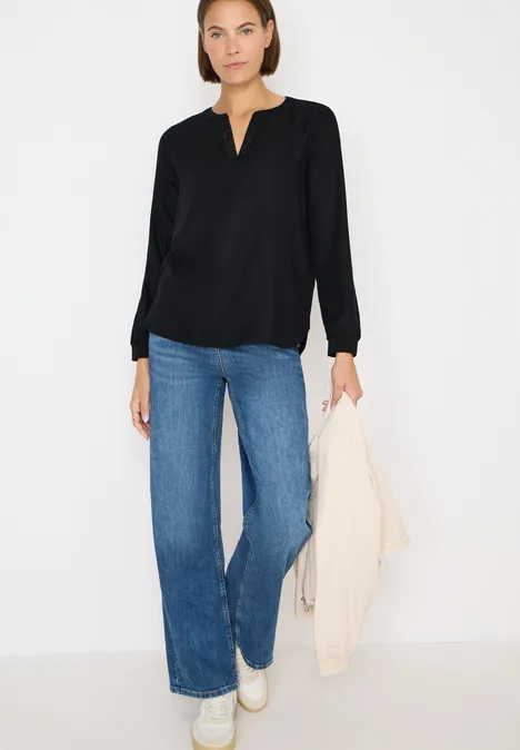 Bluse mit Glitzerdetails Black Bluse mit Glitzerdetails Black