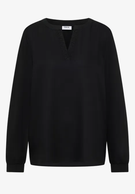 Bluse mit Glitzerdetails Black