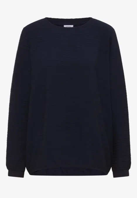 Bluse mit Smock-Ausschnitt universal blue