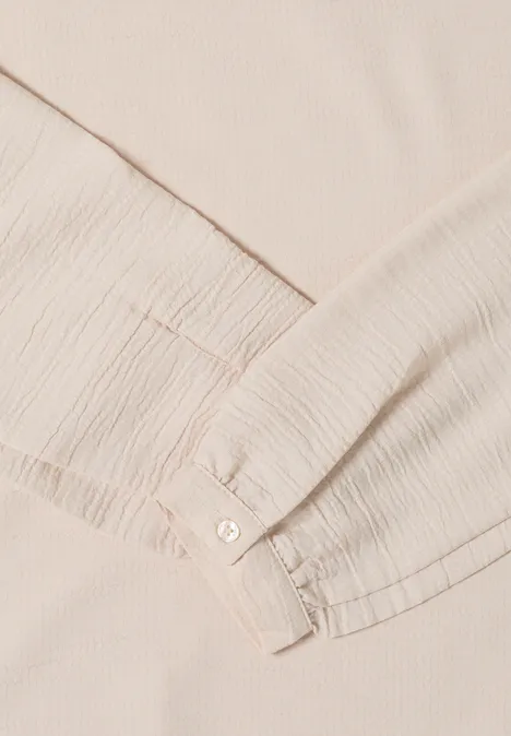 Bluse mit Smock-Ausschnitt pearl beige