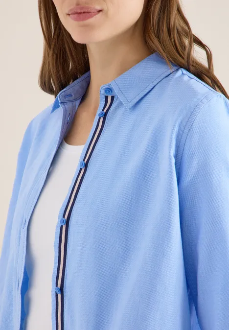 Piqué overhemd blouse null