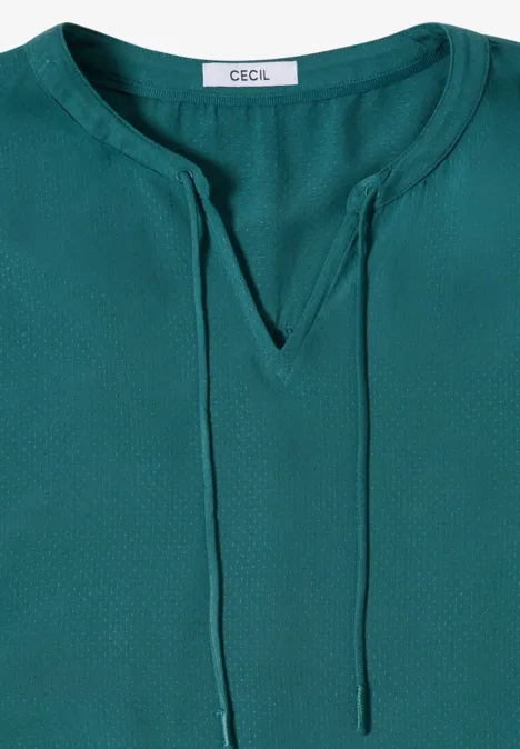 Chemisier à manches 3/4 avec col fendu jungle green Chemisier à manches 3/4 avec col fendu jungle green