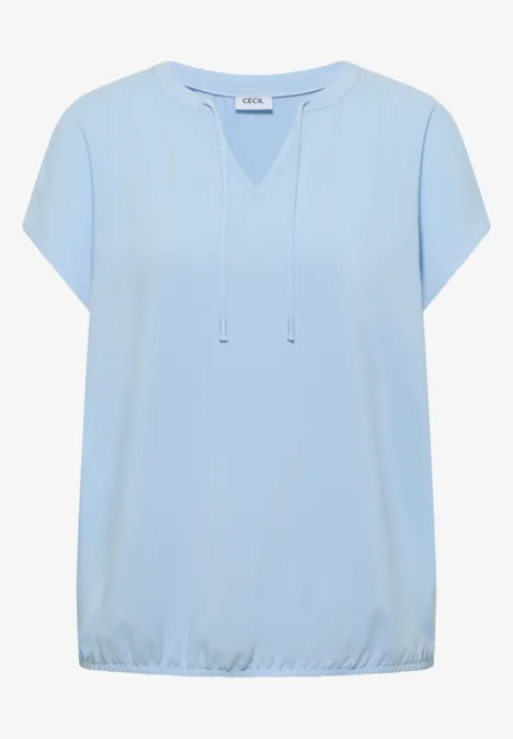 Blouse à manches courtes avec mélange de structures light sky blue