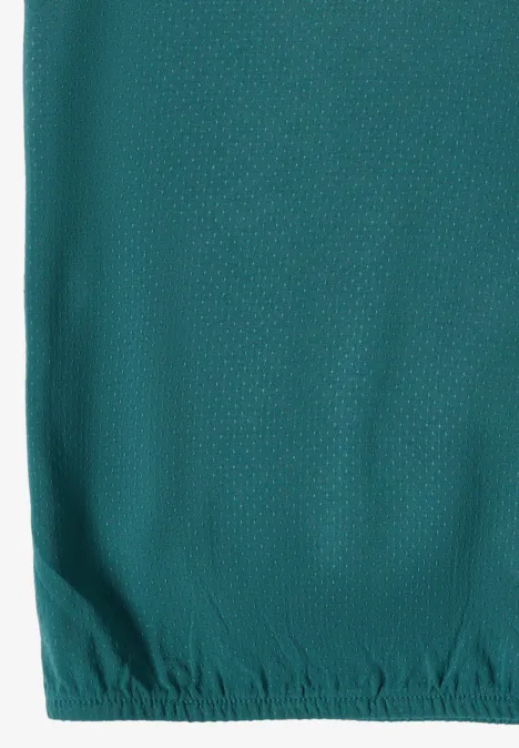 Blouse à manches courtes avec mélange de structures jungle green