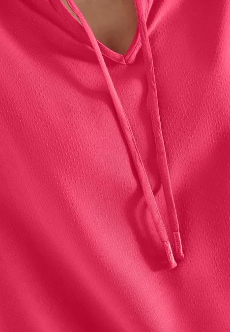 Blouse à manches courtes avec mélange de structures geranium red Blouse à manches courtes avec mélange de structures geranium red