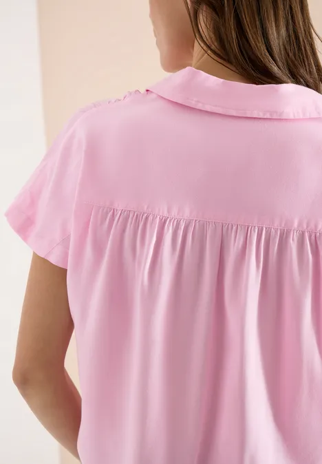 Basic Bluse mit Hemdkragen in Unifarbe light blush rose Basic Bluse mit Hemdkragen in Unifarbe light blush rose