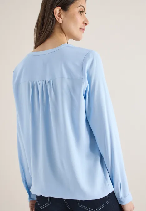 Bluse in Unifarbe light sky blue
