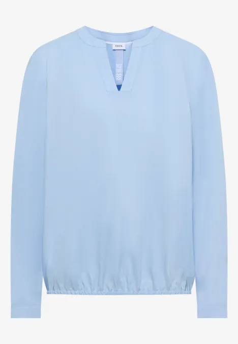 Bluse in Unifarbe light sky blue