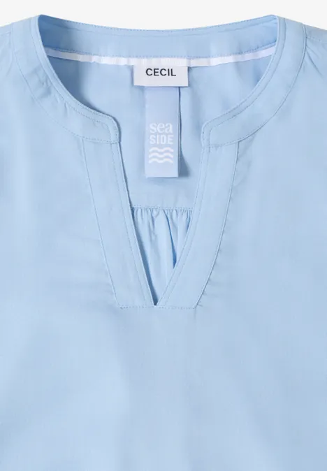 Bluse in Unifarbe light sky blue