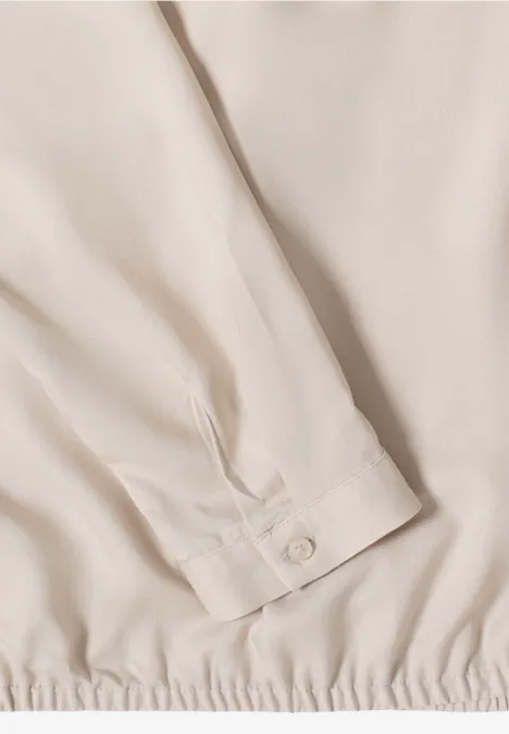 Bluse in Unifarbe grain beige