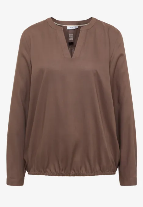 Blouse en couleur unie urban taupe