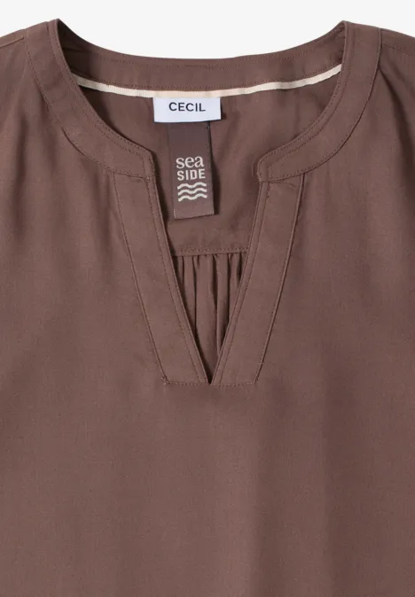 Blouse en couleur unie urban taupe