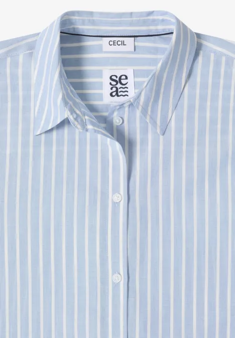 Gestrefte Hemdbluse blouse blue Gestrefte Hemdbluse blouse blue