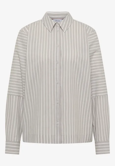 Gestrefte Hemdbluse urban taupe Gestrefte Hemdbluse urban taupe